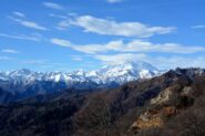 Corno Bianco, Tagliaferro e Monte Rosa dalla Sella delle Sacche.