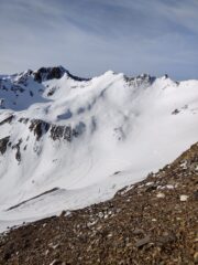 Ultima parte di traverso e deposito sci