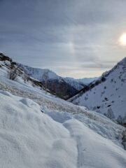 a salire ho attraversato un bel po' di valanghe cadute nei giorni precedenti