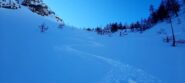 Più in basso nel vallone neve di qualità anche migliore