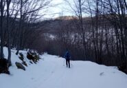 inizia il tratto innevato