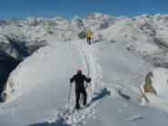 verso l'estremità della cima