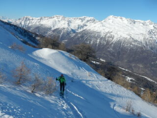 fuori dal bosco inizia il tratto più panoramico