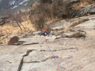 Dalla sosta S1 il tiro L1
