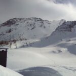 Dalla cabane: da sx verso dx tutta la cresta nord con La Tetasse al culmine