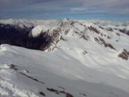 Dalla vetta la cresta verso la Vermeille
