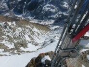 Sguardo sulla discesa dalla croce di vetta: psicadelico