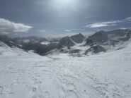 All'altezza del Col de Meandes guardando la salita appena percorsa