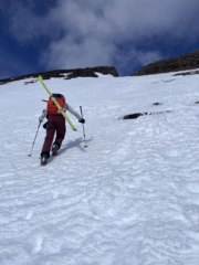 salendo il pendio finale verso la selletta