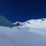 Grande ambiente e innevamento ottimo quassù...