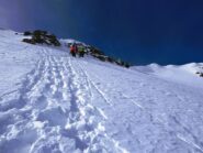 Uscita alla forcella alla dx. del colle