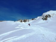 Nel vallon Remy, dopo la discesa del pendio W/NW della Palets