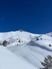 Tracce di discesa dal versante O de L’Arpelin