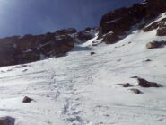 Il canale ben innevato