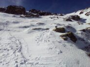 La ripida rampa all'uscita del canale