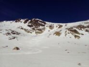 Pendio finale con la vetta a sx