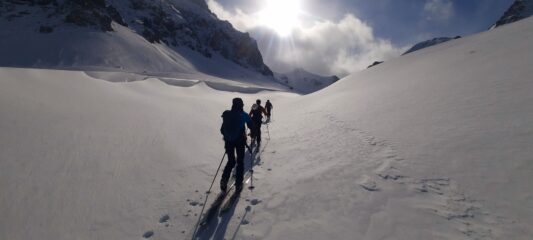 Verso la Viraysse tra le nuvole