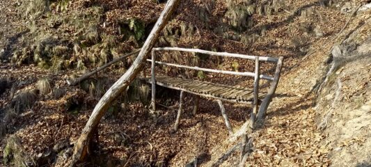 Una delle tante passerelle in legno
