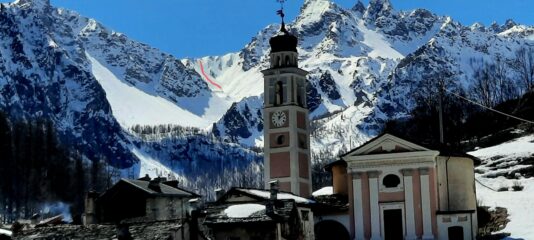 La nostra discesa si vede bene già dal park di Chialvetta