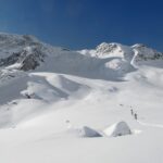 Ampi pendii verso la Punta Clogstafel