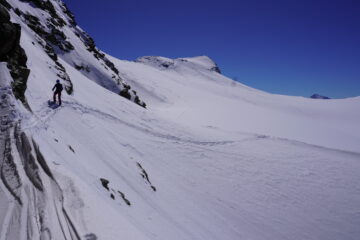 Arrivando al colle dello Chateau Blanc