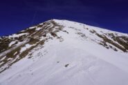 Il pendio finale dal colle