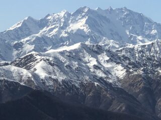 Zoom sul Monte Rosa dalla vetta del Mottarone