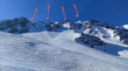 vari canali NNE della Crête d'Arpette 