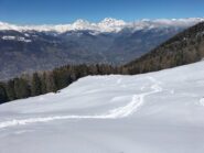 neve invernale silenzio assolluto e panorama stupendo.