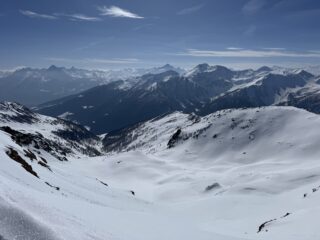 Dal deposito sci la vista sul l’itinerario 