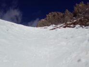 Il pendio finale oltre il gendarme