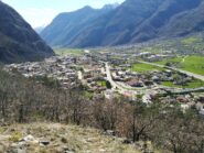 Vista su Verres scendendo 
