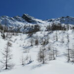 Bella neve scendendo verso Pra del Funs