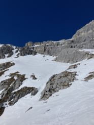 pendio vicino al canalino, guardando a sinistra
