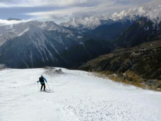 Sulla dorsale sud della Roir Alp
