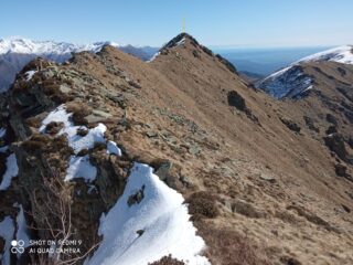 cresta verso la Cima della Via