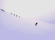 Parte alta su neve dura e buona pendenza