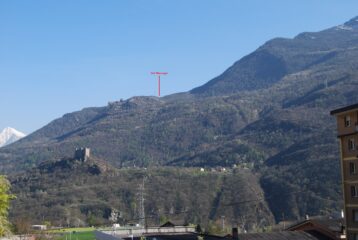 Col Marcage e Castello di Ussel visti da Chatillon