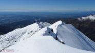 Panorama da Cima Bonze sulla cresta che collega fatta in discesa per il collegamento con P.ta Cavalcurt. 