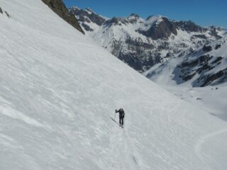 il pendio sotto il Col de Laurichard