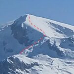 La linea vista da Cima Durand, dopo anni ad ammirarla da lontano finalmente sciata, una piccola soddisfazione!