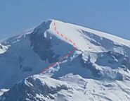 La linea vista da Cima Durand, dopo anni ad ammirarla da lontano finalmente sciata, una piccola soddisfazione!
