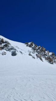 Pollux West Face with couloir section visible in lower part