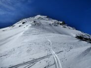 Prima parte del pendio dal colle