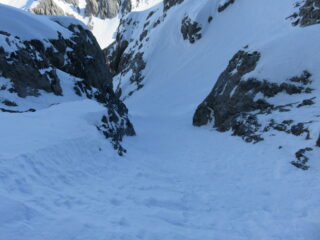 In discesa nella zona della strettoia centrale