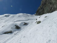 Canale NE del Col Manzol col vecchio distacco