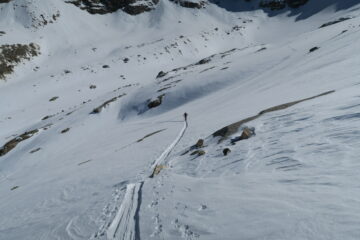 in salita verso il Colle di Moncorvé