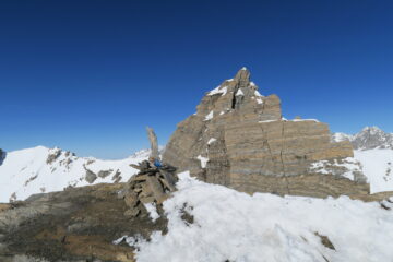 capolinea con vista sulla cima del G Golliaz