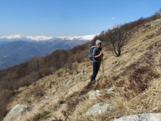 salendo per prati verso la cresta