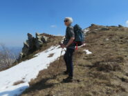 arrivati in cresta un po' sopra al Bric